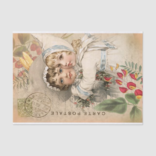 Seda Papel de tono de descomposición de postales para b (Anverso)