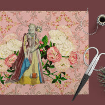 Papel de tono de descomposición de romance floral