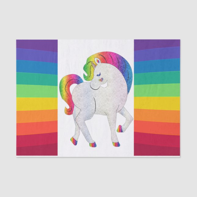 Seda Papel de tono de descomposición de unicornio arcoi (Anverso)