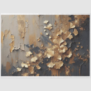 Seda Papel de tono de descomposición Gingko deja fauna 