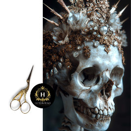 Seda Papel de tono de desconchado del cráneo del esquel