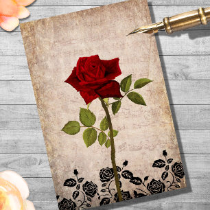 Seda Papel de tono de desconexión de un solo Rosa vinta