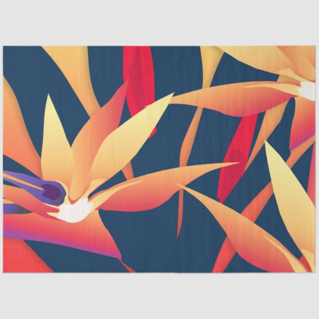 Seda Papel de tono de desenlace tropical de pájaro de p (Anverso)