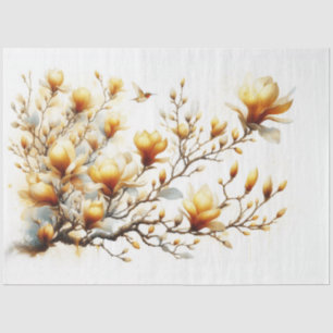 Seda Papel de tono de deshielo amarillo de Magnolia