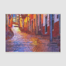 Papel de tono de deshielo de adoquín de pueblo vin