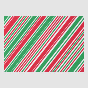 Seda Papel de tono de deshielo de franja blanca verde r