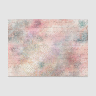 Seda Papel de tono de deshielo de la brújula vintage