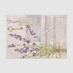 Seda Papel de tono de deshielo de lavanda de época