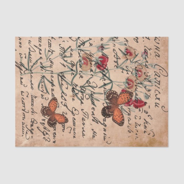 Seda Papel de tono de deshielo de mariposa manchada (Anverso)