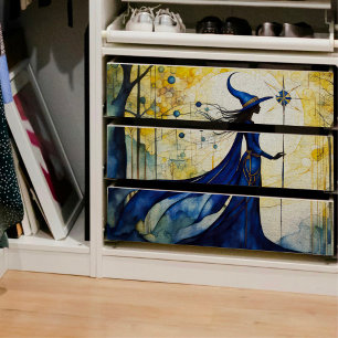 Seda Papel de tono de deshielo de mujer azul mágica