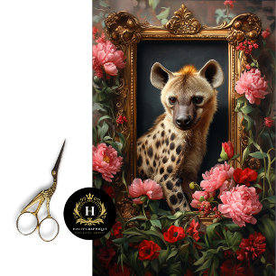 Seda Papel de tono de deshielo de yinx floral de Hyena