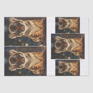 Seda Papel de tono de deshielo del cubo del tigre