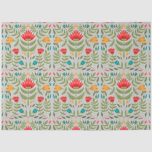 Seda Papel de tono de deshielo del patrón de las flores