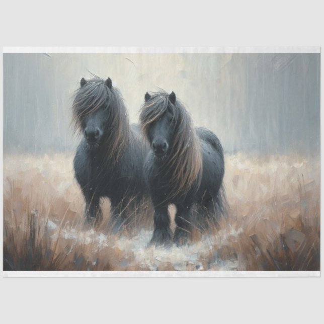 Seda Papel de tono de deshielo en invierno de Shetland  (Anverso)