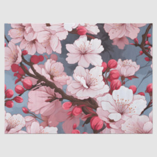 Seda Papel de tono de deshielo floral de cerezo