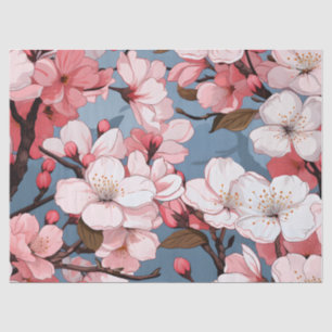 Seda Papel de tono de deshielo floral de cerezo
