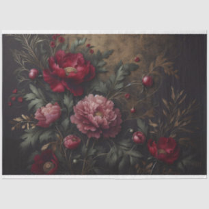 Seda Papel de tono de deshielo floral de Poppies