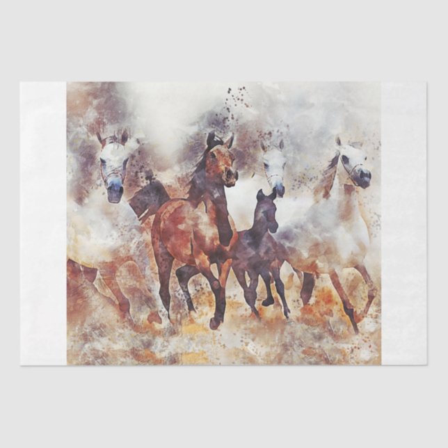 Seda Papel de tono de deshielo para caballos salvajes d (Anverso)
