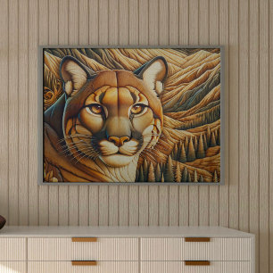 Seda Papel de tono de desunión de panteras de madera