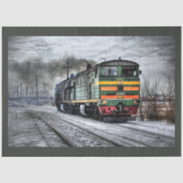 Seda Papel de tono de desunión del tren antiguo 20x30