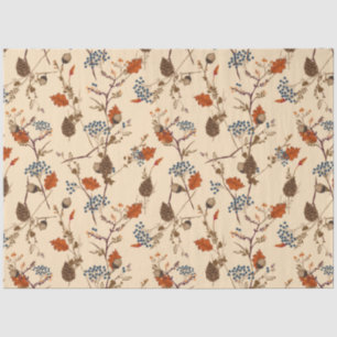 Seda Papel de tono de envolvimiento de pinecona floral
