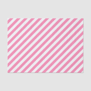 Seda Papel de tono de franjas diagonales rosadas