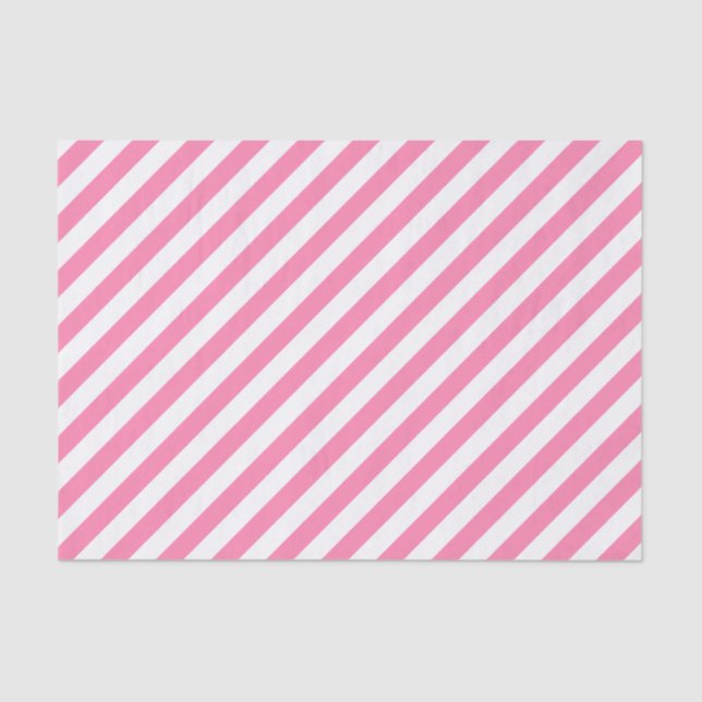 Seda Papel de tono de franjas diagonales rosadas (Anverso)