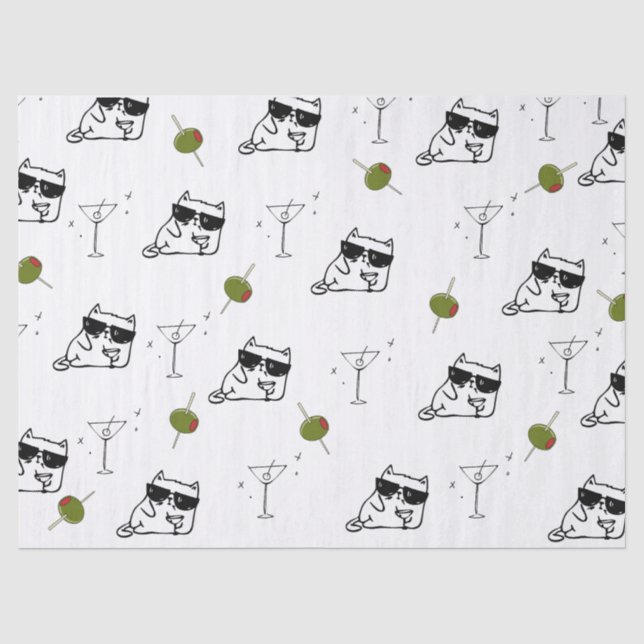 Seda Papel de tono de gato de Martini (Anverso)