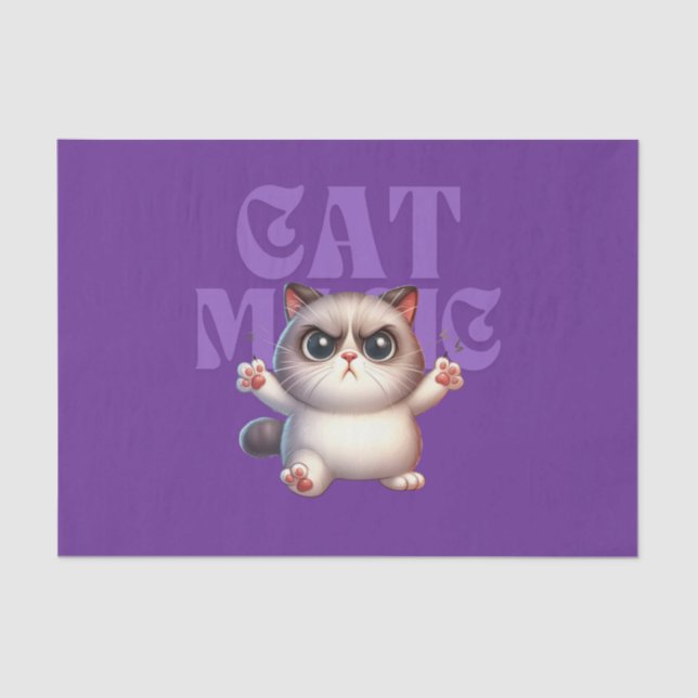 Seda Papel de tono de gato mágico (Anverso)