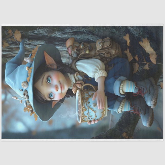 Seda Papel de tono de Gorra azul de píxeles (Anverso)