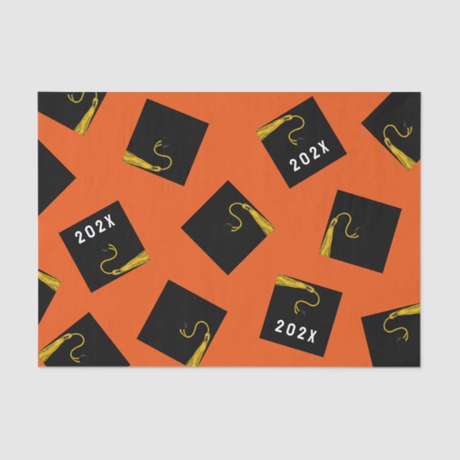 Seda Papel de tono de graduación de naranja (Anverso)