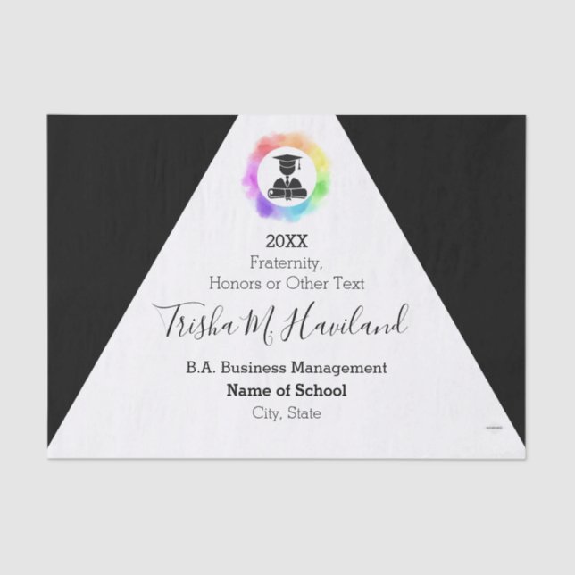 Seda Papel de tono de graduación HAMbyWG en blanco y ne (Anverso)