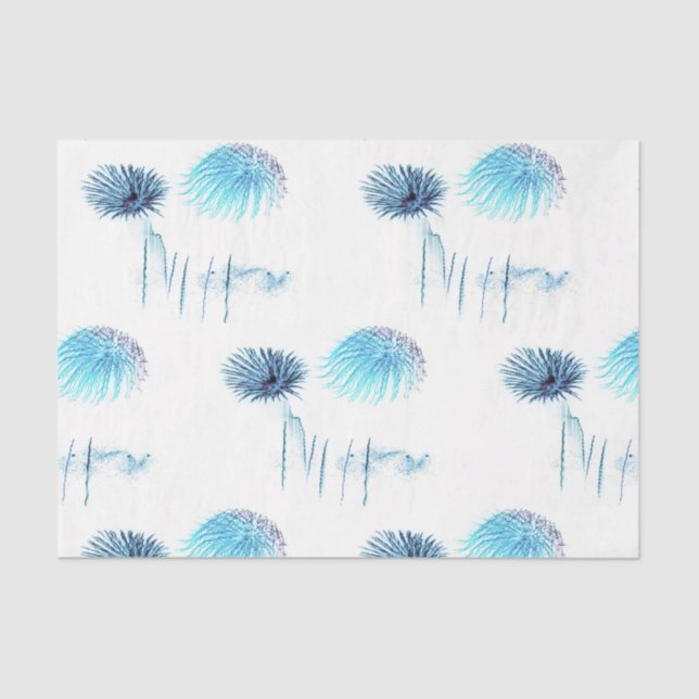 Seda Papel de tono de impresión de fiesta azul (Anverso)