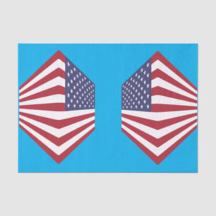 Seda Papel de tono de la bandera de Estados Unidos