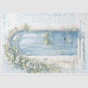 Seda Papel de tono de la descomposición de la puerta az