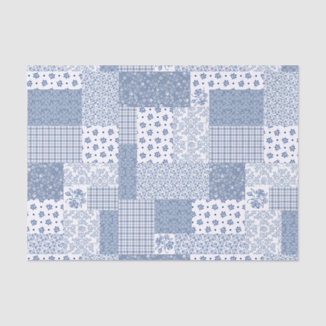 Seda Papel de tono de mosaico de indigo negro nostálgic (Anverso)