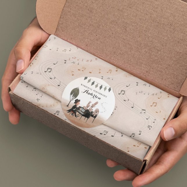 Seda Papel de tono de nota musical (Congratulate a special musician with this music note tissue paper! Matching collection available! )