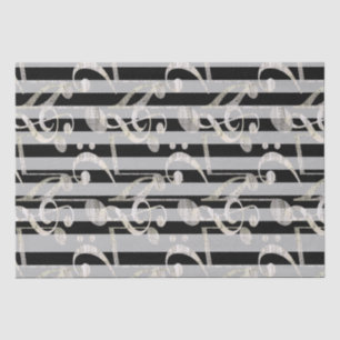 Seda Papel de tono de notación musical