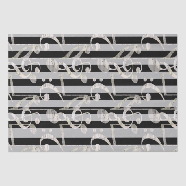 Seda Papel de tono de notación musical (Anverso)