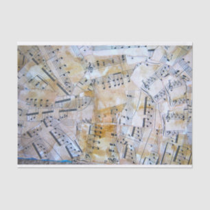 Seda Papel de tono de notas musicales