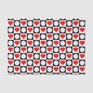 Seda Papel de tono de patrón de voleibol y corazón
