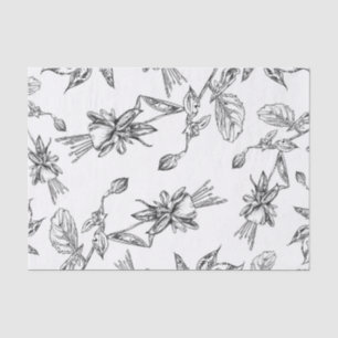 Seda Papel de tono de patrón floral
