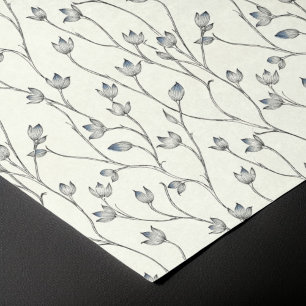 Seda Papel de tono de patrón floral claro