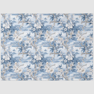 Seda Papel de tono de patrón floral de Chinoiserie