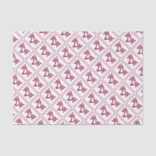Seda Papel de tono de patrón floral rojo