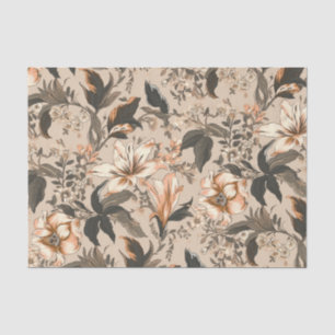 Seda Papel de tono de patrón floral vintage