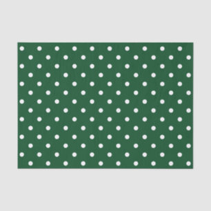 Seda Papel de tono de puntos de polka verde