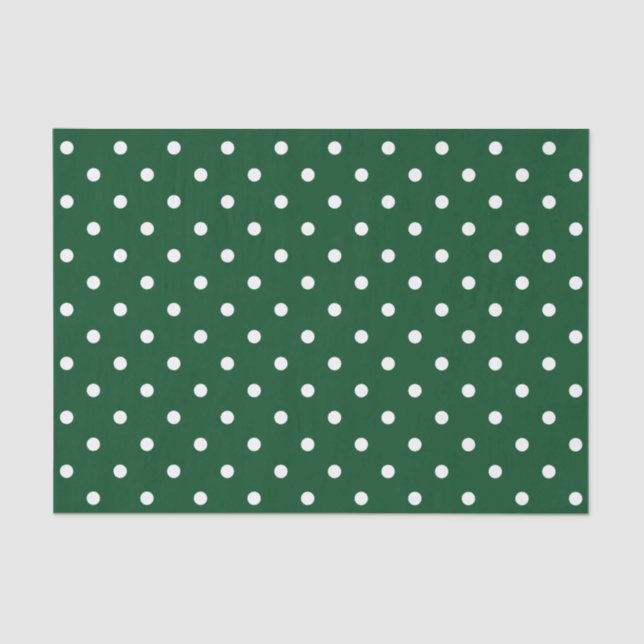 Seda Papel de tono de puntos de polka verde (Anverso)