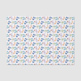 Seda Papel de tono de Rainbow Music Notes