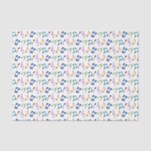 Seda Papel de tono de Rainbow Music Notes